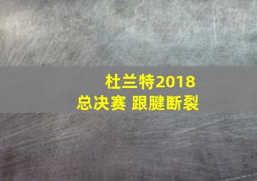 杜兰特2018总决赛 跟腱断裂